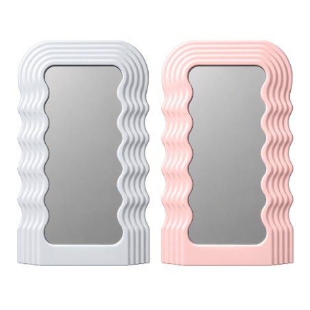 Mirall Wave Blanc/Rosa