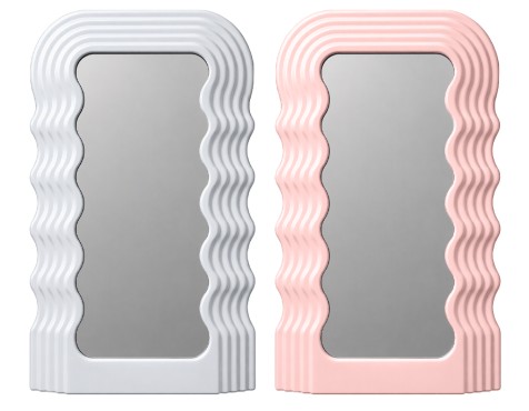 Mirall Wave Blanc/Rosa