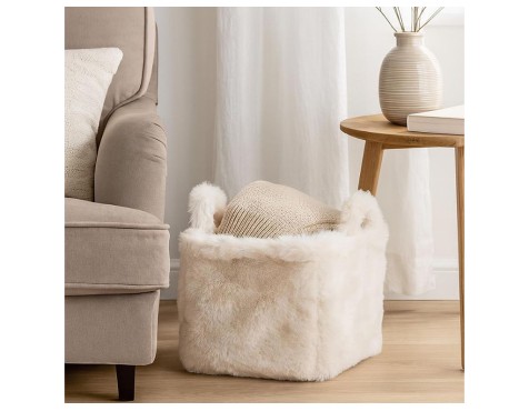 Cistella Rectangular Beix
