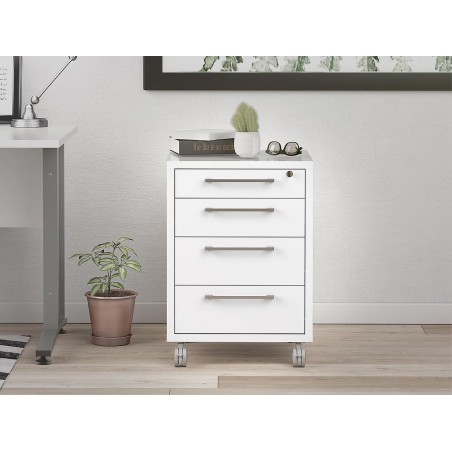 Cajonera Con Ruedas Dunia Blanca