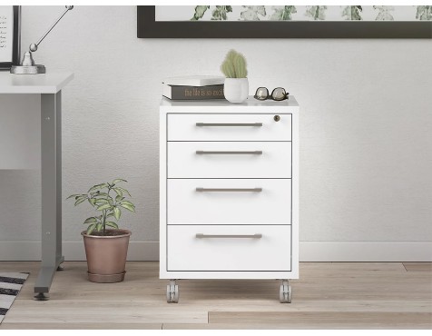 Cajonera Con Ruedas Dunia Blanca