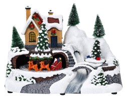 Pueblo Navideño Con Movimiento