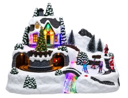Pueblo Navideño Con Movimiento