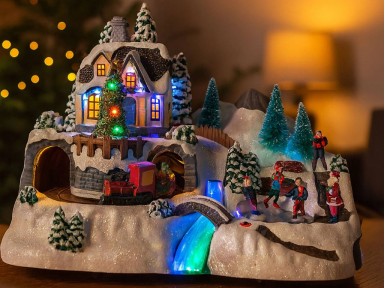 PUEBLO NAVIDEÑO CON MOVIMIENTO