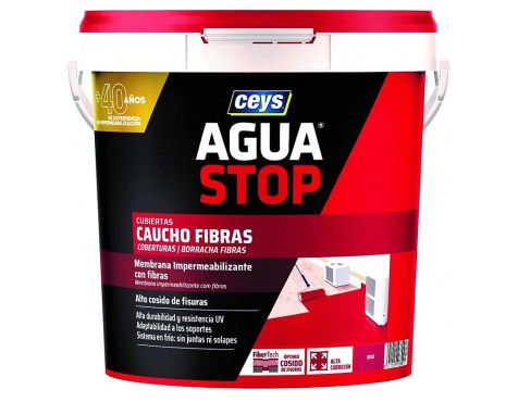 Aguastop Ceys Cautxú Acrílic Amb Fibres Negre