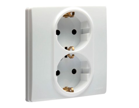 Base Enfuche Schuko Doble Legrand Niloé Blanco