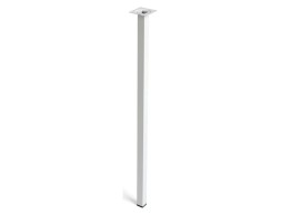 Pata Mesa Acero Cuadrada Blanca 25X25X700Mm