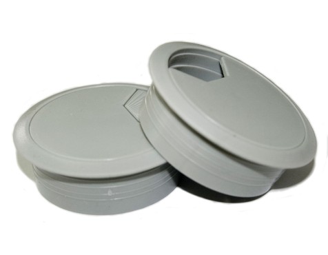 Tapa Passacables De Plàstic Gris (2un)
