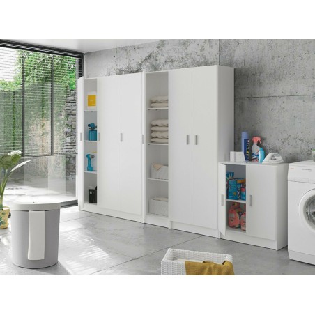 Armari Alt Auxiliar Prestatges 2 Portes Blanc