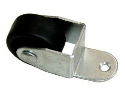 Rueda Polipropileno Negra Placa Fija