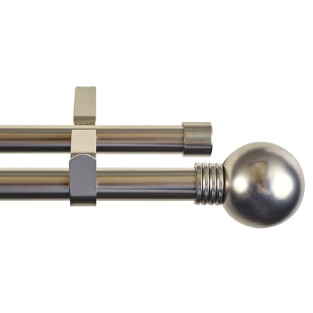 Kit Barra Extensible Cortina Esfera Plata