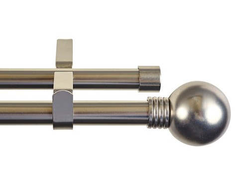 Kit Barra Extensible Cortina Esfera Plata