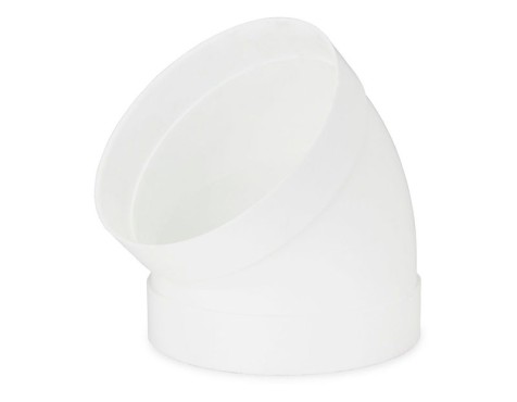 Colze 45º Rodó Pvc Blanc