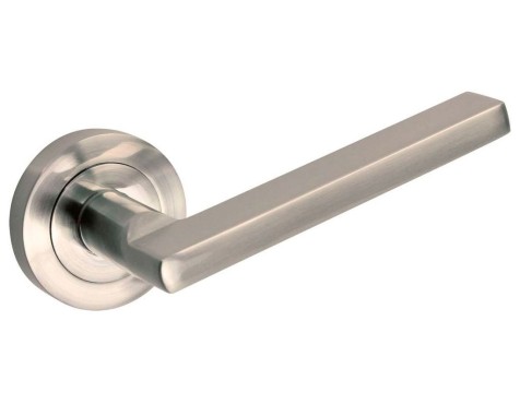 Juego Manillas Puerta Roseta Plata Níquel
