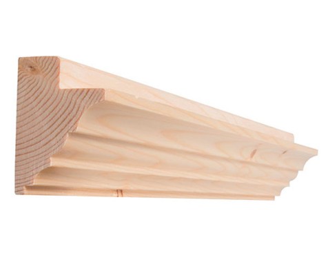 Cornisa De Madera Abeto Barnizado