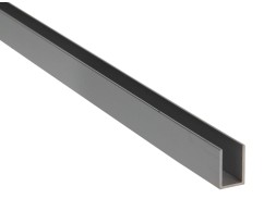 Perfil U Aluminio Anodizado Plata
