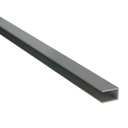 Perfil U Aluminio Anodizado Plata