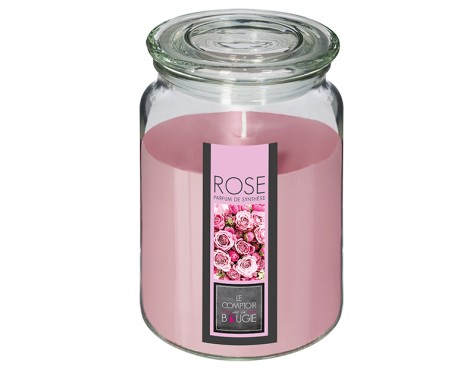 Espelma Pot De Vidre Rosa