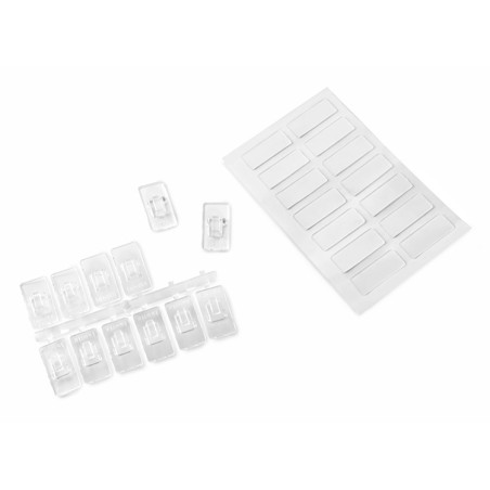 Ganchos Mini Adhesivos Transparentes