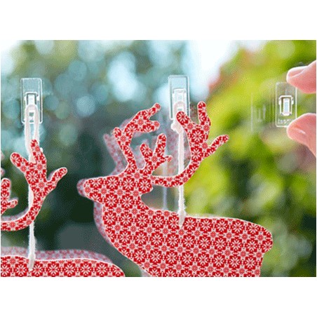 Ganchos Mini Adhesivos Transparentes