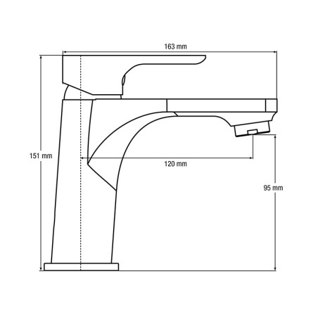Aixeta Lavabo Monocomandament Noir Round Negre