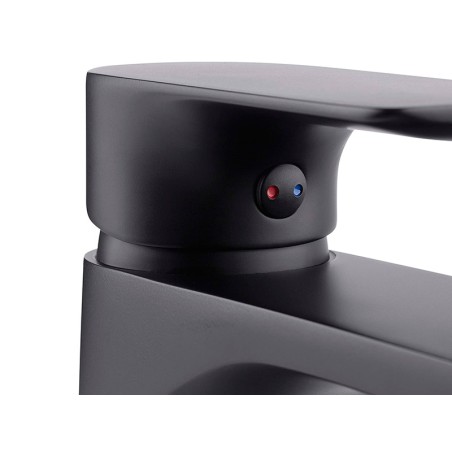 Aixeta Lavabo Monocomandament Noir Round Negre