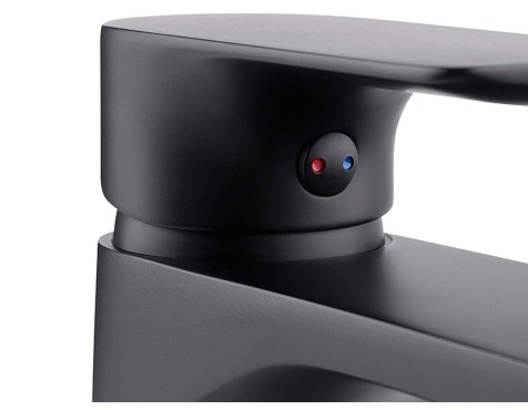 Aixeta Lavabo Monocomandament Noir Round Negre