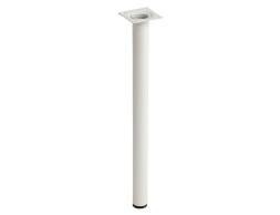 Pata Mueble Acero Redonda Blanca Ø30X400Mm