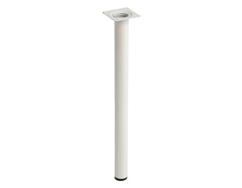 Pata Mueble Acero Redonda Blanca Ø30X400Mm