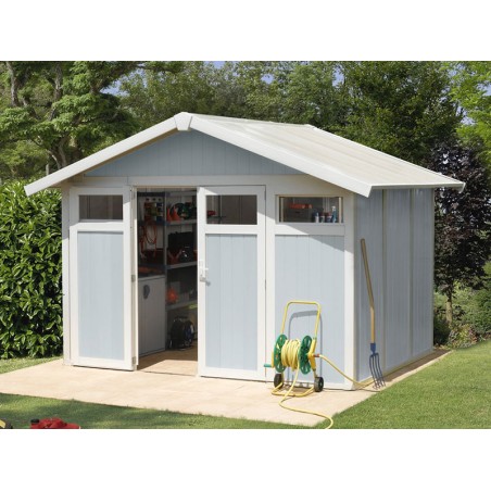 Caseta De Jardí En Resina Utility Gris Blau
