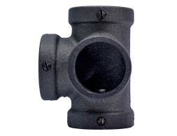 Conector Angular 4 Tubos Gris Plomo Ferro System
