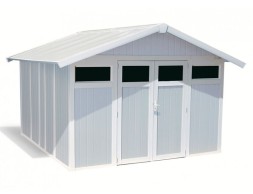 Caseta De Jardín En Resina Utility Gris Azul