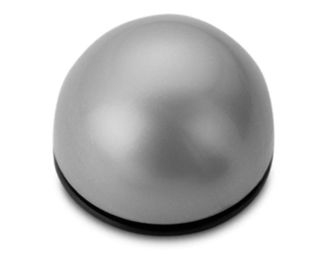 Tope Puerta Adhesivo Flexible Gris Metálico (2un)