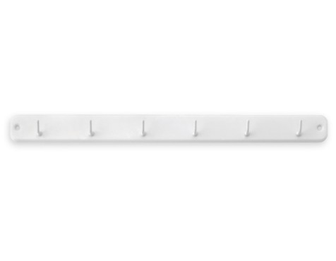 Colgador Cocina Atornillar 6 Ganchos Blanco
