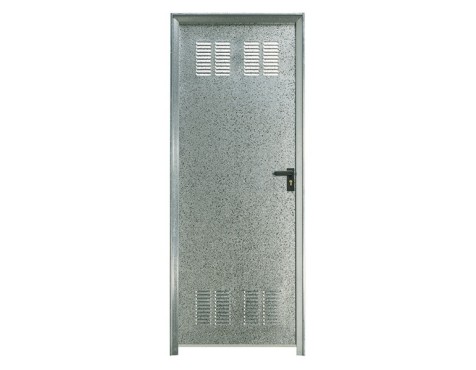 Puerta Metálica Con Rejilla Izquierda