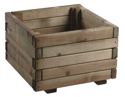 Jardinera De Madera Cuadrada Autoclave Verde