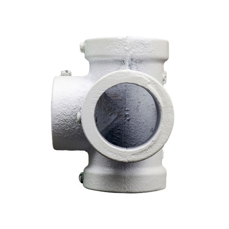 Conector Angular 4 Tubos Blanco Ferro System