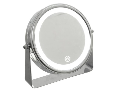 Espejo Aumento Con Led Cromado