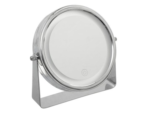 Espejo Aumento Con Led Cromado