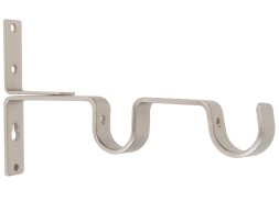 Soporte Doble Cortina Plata Ferro Wood