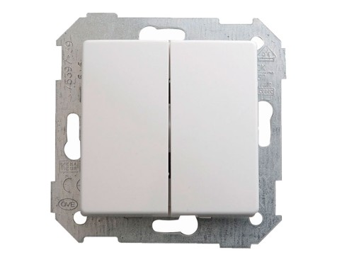 Interruptor Conmutador Doble Simon 82 Blanco
