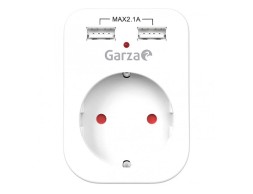 Adaptador Garza 1 Presa + 2 Usb 2,1a