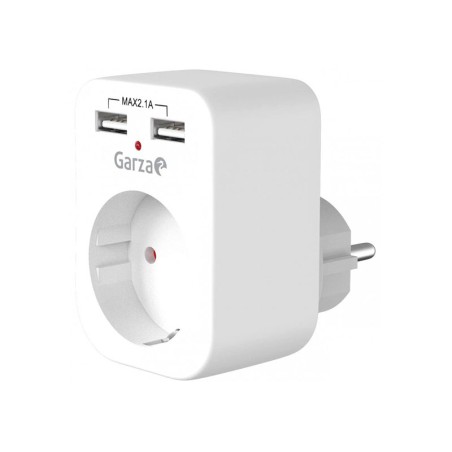 Adaptador Garza 1 Toma + 2 Usb 2,1a