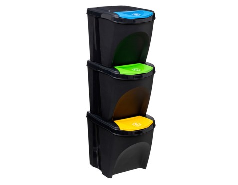 Set 3 Cubells De Reciclatge 25 Litres