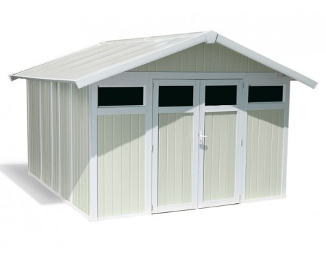 Caseta De Jardín En Resina Utility Gris Verde