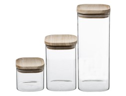 Pots De Vidre Apilables Amb Tapa (3un)