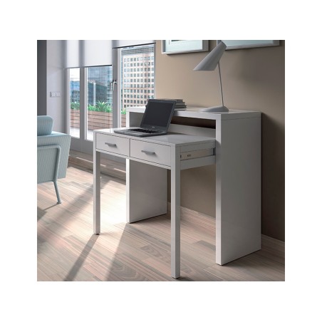 Escritorio Desplazable 2 Cajones Blanco Artik