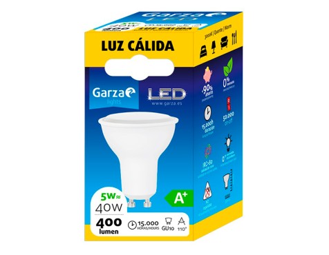 Bombeta Led gu10 Garza Llum Càlida