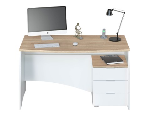 Escritorio Argon Roble Canadian Blanco Artik