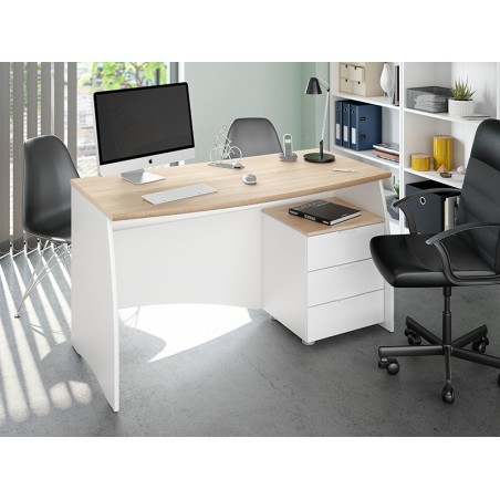 Escritorio Argon Roble Canadian Blanco Artik